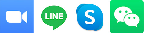 Zoom Line Skype Wechat